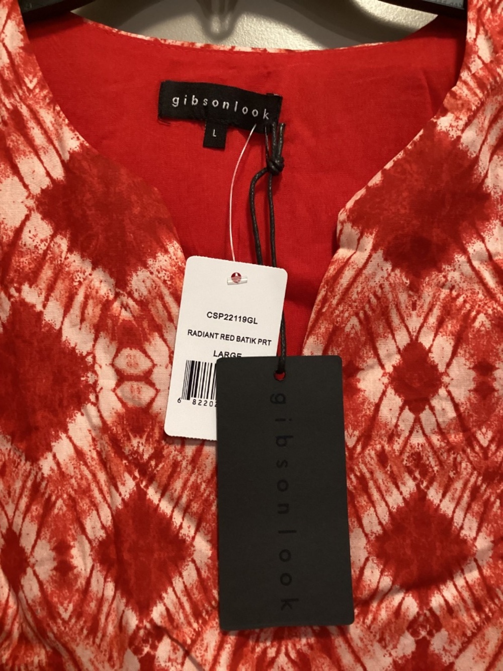 GIBSONLOOK Batik Print Flutter Sleeve Cotton Poplin Dress - Picture 7 of 16